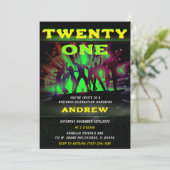 ヒップホップ誕生日招待状テンプレート 招待状 (スタンド正面)