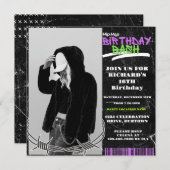 ヒップホップ誕生日招待状 招待状 (正面/裏面)