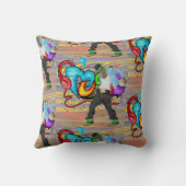 ヒップホップ踊りガイ&ミュージックグラフィティウォール クッション (裏面)