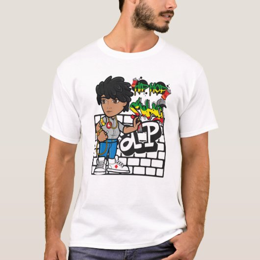 ヒップホップ踊りブレイクダンス春サマー通りP Tシャツ (正面)