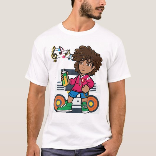 ヒップホップ踊りブレイクダンス春サマー通りP Tシャツ (正面)