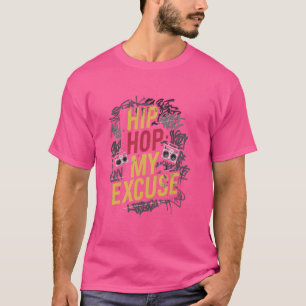 ヒップホップ踊りブレイクラップのダンス音楽振付 Tシャツ