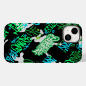 ヒップホップ通りアーツパターンブラックBG Case-Mate iPhoneケース (裏面 (横))