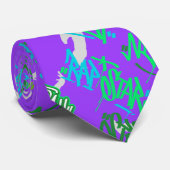 ヒップホップ通りアーツパターンBパープルBG ネクタイ (ロール)