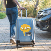 ヒップホップ金ゴールドグラフィティB-Boyジェンダーリビール シール (スーツケースインサイチュ)