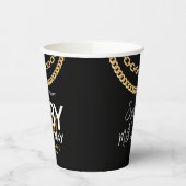 ヒップホップ金ゴールドチェーンベビーシャワー 紙コップ (左)