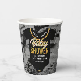 ヒップホップ金ゴールドチェーンベビーシャワー 紙コップ