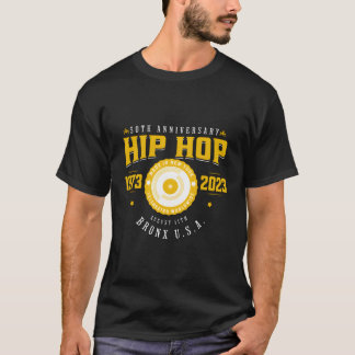ヒップホップ音楽50周年記念ミュージシャン生まれ日 Tシャツ
