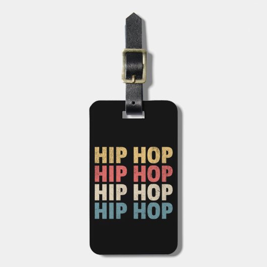 ヒップホップ音楽 ラゲッジタグ (正面縦)