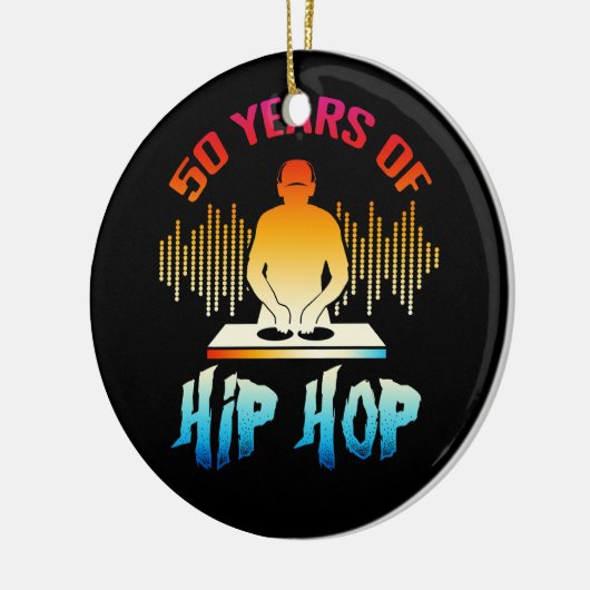 ヒップホップ50周年記念50年DJターンテーブル197 セラミックオーナメント (左)