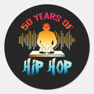 ヒップホップ50周年記念50年DJターンテーブル197 ラウンドシール