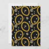 ヒップホップ ゴールド キューバン リンク チェーン 90's 誕生日パーティー 招待状 (裏面)