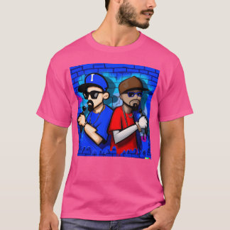 ヒップホップ デュオ グラフィティ アート レトロ Tシャツ