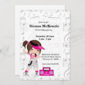 ヒップホップ 招待状 (正面/裏面)