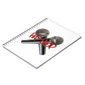 ヒップホップ- mcラップのなdjのラップのなターンテーブルmicの落書きのr&b ノートブック (左側)