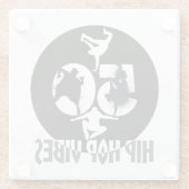 ヒップホップVibes.w ガラスコースター (裏面)