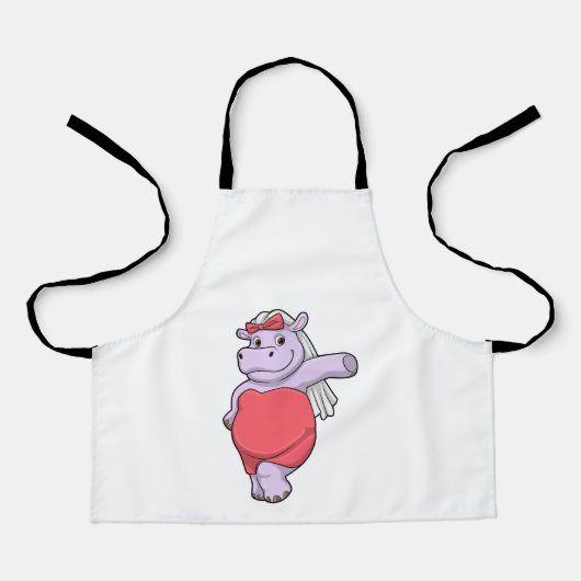 ヒップポが花嫁にヴェールとリボン エプロン (正面)