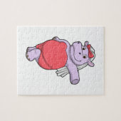 ヒップポが花嫁にヴェールとリボン ジグソーパズル (横)