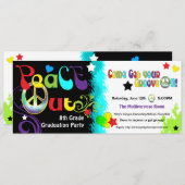 ヒップレトロパーティーの招待状 招待状 (正面/裏面)