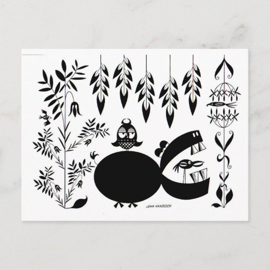 ヒッポあくびをする ポストカード (正面)