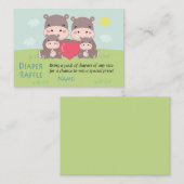 ヒッポおむつラッフルチケット プレイスカード (正面/裏面)