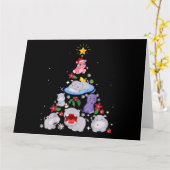 ヒッポおもしろいクリスマスツリー|クリスマスヒポポタムス カード (黄色い花)