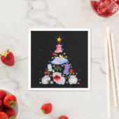 ヒッポおもしろいクリスマスツリー | Hippopotamusクリスマス スタンダードカクテルナプキン (インサイチュ)