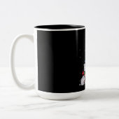 ヒッポおもしろいクリスマスツリー | Hippopotamusクリスマス ツートーンマグカップ (左)