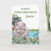 ヒッポかわいこちゃん誕生日サファリヒポタマス カード (正面)