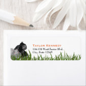 ヒッポとゴリラが草の中 ラベル (インサイチュ)