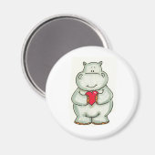 ヒッポとハート マグネット (正面/裏面)