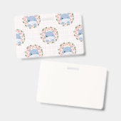 ヒッポとフラワータトゥー バッジ (正面＆裏面)