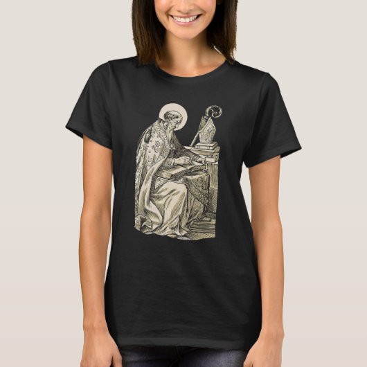 ヒッポのアウグスティヌス カトリック哲学者 Tシャツ (正面)