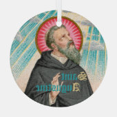 ヒッポの聖アウグスティヌス(SAU 047;詳細) ガラスオーナメント (裏面)