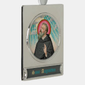 ヒッポの聖アウグスティヌス(SAU 047;詳細) シルバープレートバナーオーナメント (右)