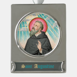 ヒッポの聖アウグスティヌス(SAU 047;詳細) シルバープレートバナーオーナメント