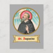ヒッポの聖アウグスティヌス(SAU 047; 詳細) ポストカード (正面)