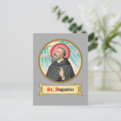 ヒッポの聖アウグスティヌス(SAU 047; 詳細) ポストカード (スタンド正面)