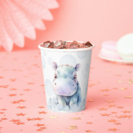 ヒッポをテーマにした赤ちゃんシャワー 紙コップ