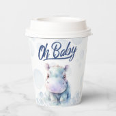 ヒッポをテーマにした赤ちゃんシャワー 紙コップ (裏面)