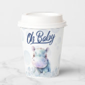ヒッポをテーマにした赤ちゃんシャワー 紙コップ (正面)