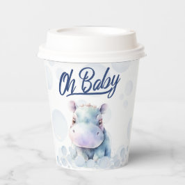 ヒッポをテーマにした赤ちゃんシャワー 紙コップ