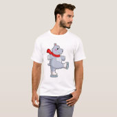 ヒッポアイススケートで滑るアイススケート Tシャツ (正面フル)