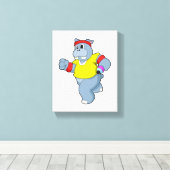 ヒッポアットランニング キャンバスプリント (インサイチュ (ウッドフロア))