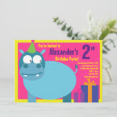 ヒッポアニマルキッドバースデーパーティ招待状 招待状 (スタンド正面)