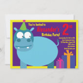 ヒッポアニマルキッドバースデーパーティ招待状 招待状 (正面)