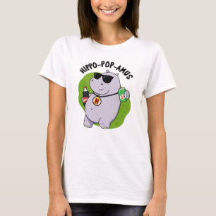 ヒッポアポップ・アートのマおもしろいスソーダプポップ・アートのン Tシャツ