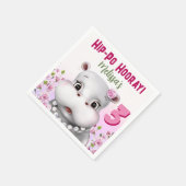 ヒッポインパールピンクフローラガール誕生日 スタンダードカクテルナプキン (角)