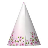 ヒッポインパールピンクフローラガール誕生日 パーティーハット (裏面)