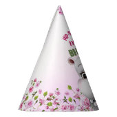 ヒッポインパールピンクフローラガール誕生日 パーティーハット (左)